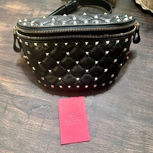 Valentino Black Leather Strap